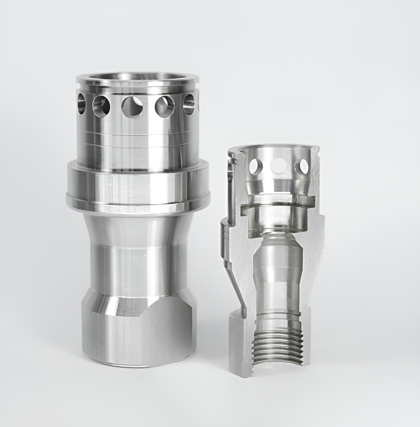 Ventilgehäuse aus Edelstahl 1.4571 Niro – Rommel Präzisionsdrehteile Stuttgart Baden-Württemberg