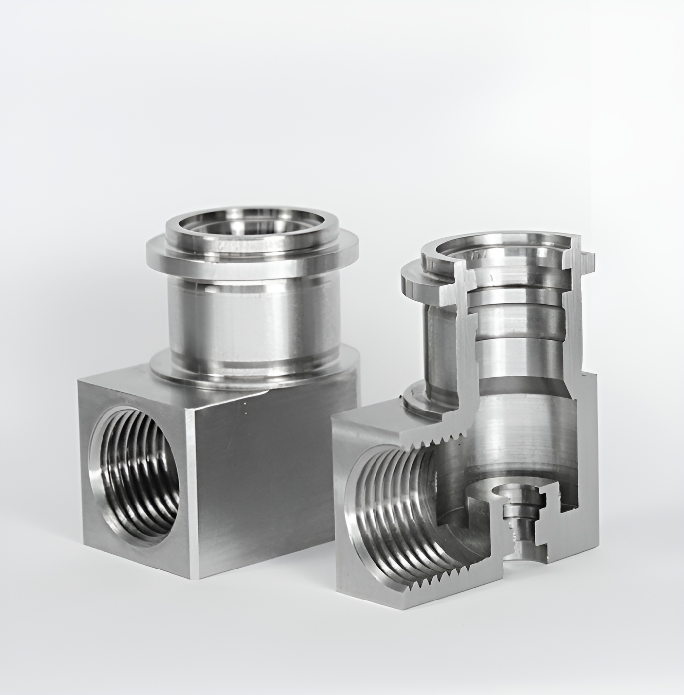 Verschlussnipplemuffe aus Edelstahl 1.4305 Niro – Rommel Präzisionsdrehteile Stuttgart Baden-Württemberg